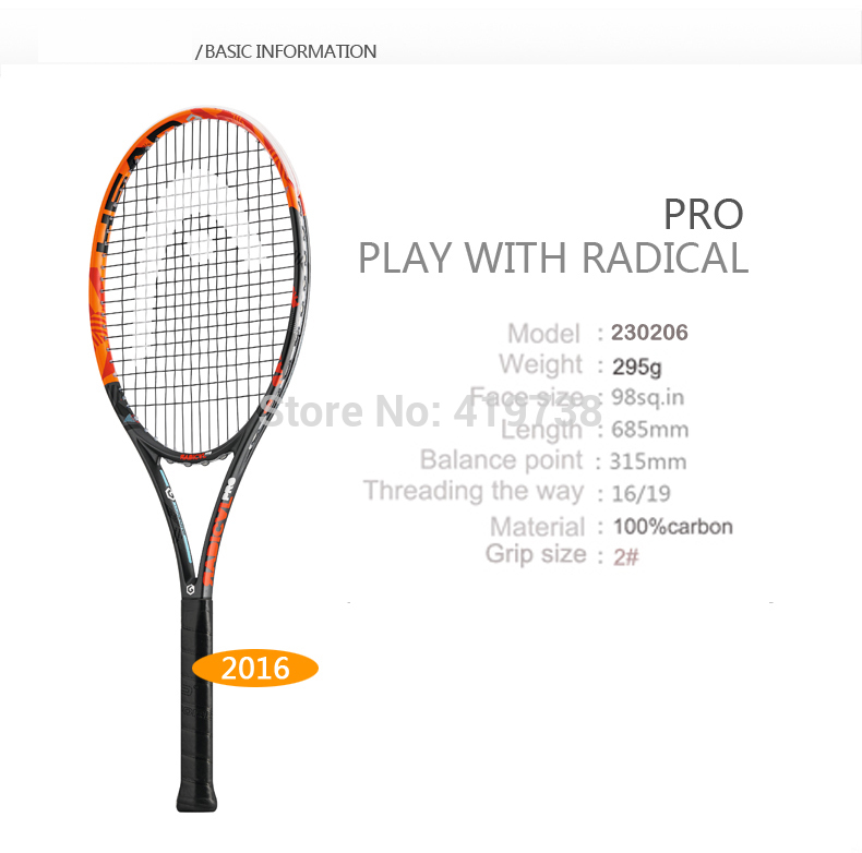 NEWHEADPROL4MPtennisrackettopquality100fullcarbontennisrackettenisRacketRacquetGrip414-4382Female-32744781714