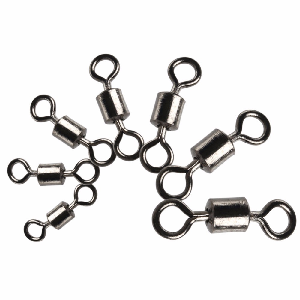 New-Hot-100PCS-Fishing-Barrel-Bearing-Rolling-Swivel-Solid-Ring-LB-Lures-Connector-7-Size-32796515174