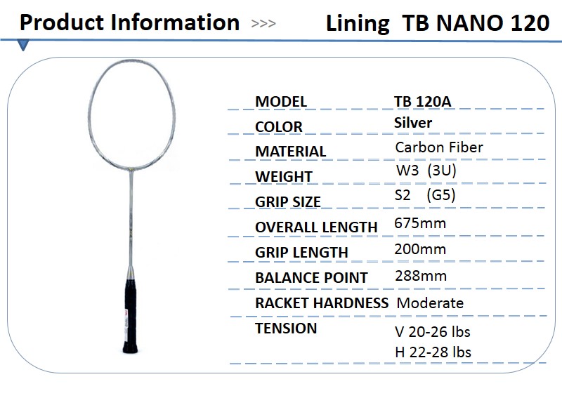 New-Li-Ning--Carbon-Fiber-Force-Model-Badminton-Racquet-TB-NANO-Series-120-120A--Speed-Racket--Badmi-32707223499