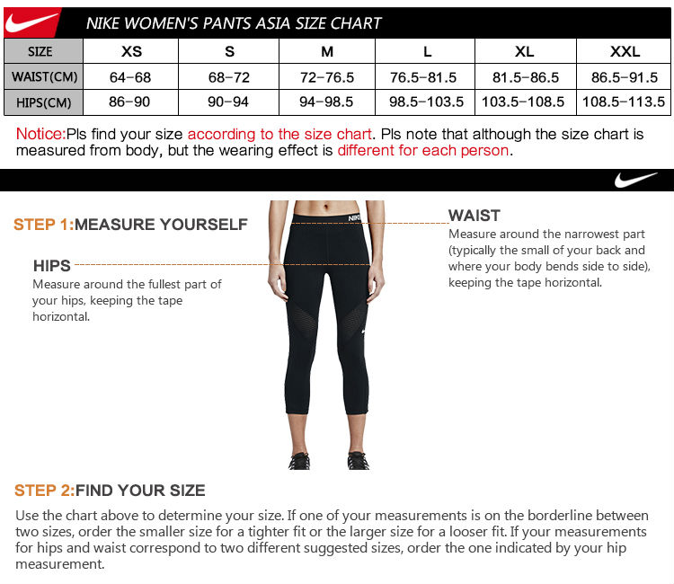 Nike Tempo Shorts Size Chart