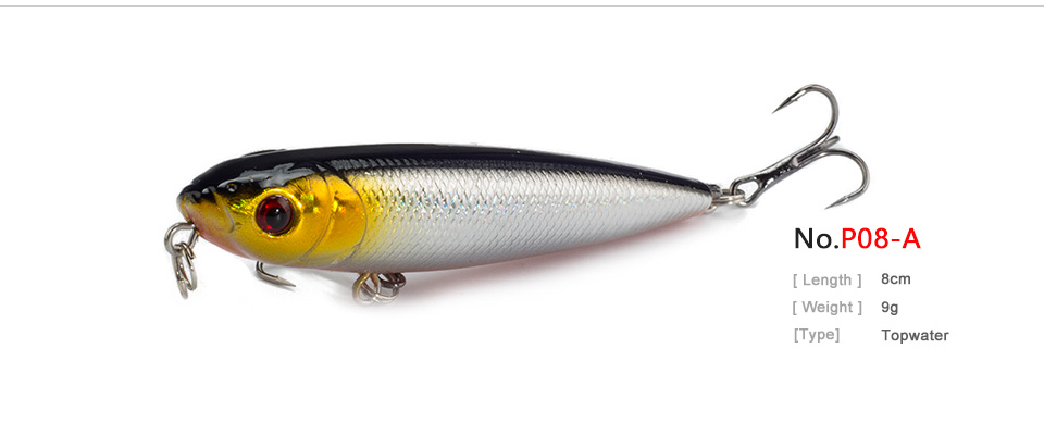 Pencil-Fishing-Lures-3D-eyes-8CM-9G-6-Treble-Hooks-Plastic-Wobbler-Artificial-Hard-Bait-Floating-Sur-32494014403