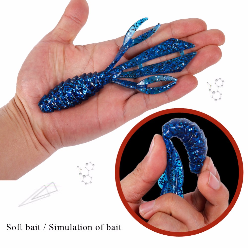 Sougayilang-14g-12cm-3-Colors-Soft-Fishing-Lure-Lifelike-Rubber-Worm-Shrimp-Fishing-Bait-Wobbler-Jig-32794681222