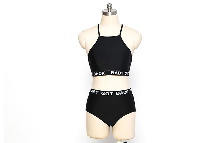 Women-high-waist-bikini-set-baby-got-back-letter-print-swimsuit-padded-bathing-suit-Beach-swimming-s-32780150493