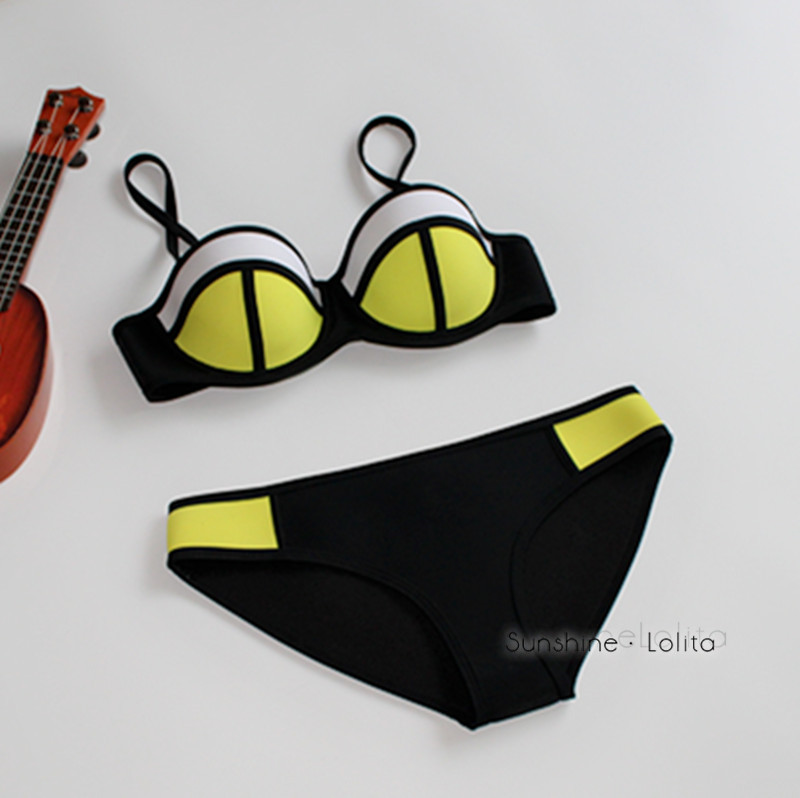 Women39s-New-Sexy-Bikini-neoprene-Swimwear-Swimsuit-Bath-Suit-Set-Push-Up-High-Quality--32521624972