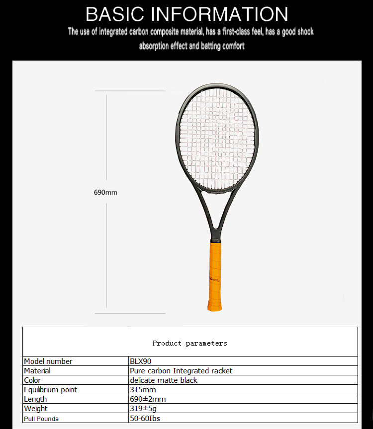 blx95blx90RogerFedererBlackTennisRacketEquippedwithBagFoamedHandleGlue100CarbonFibreFrameFreeshipping-32792814865