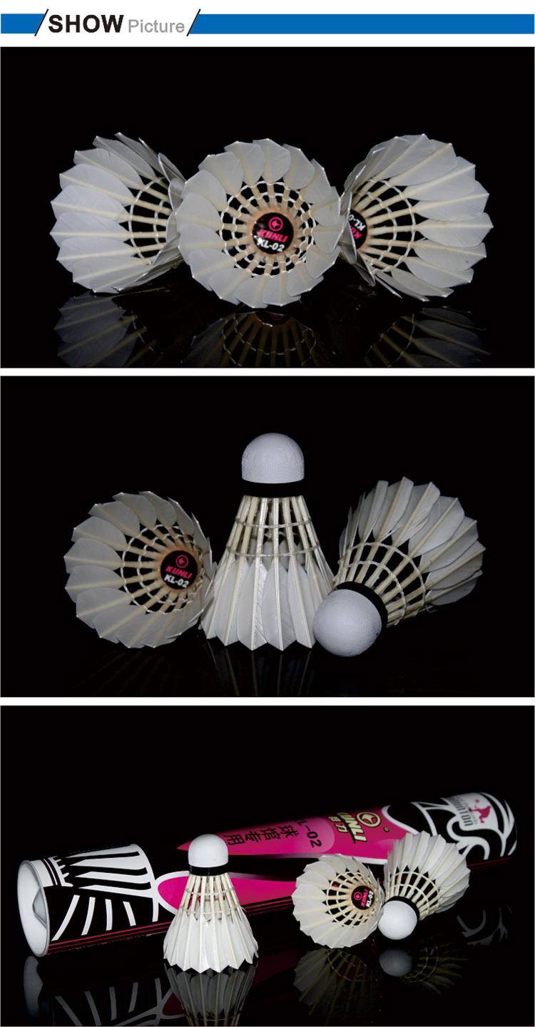 promotionhot-sale--KUNLI-02--duck-feather-badminton-Shuttlecock-for-professional-training-5-dozenslo-941213261
