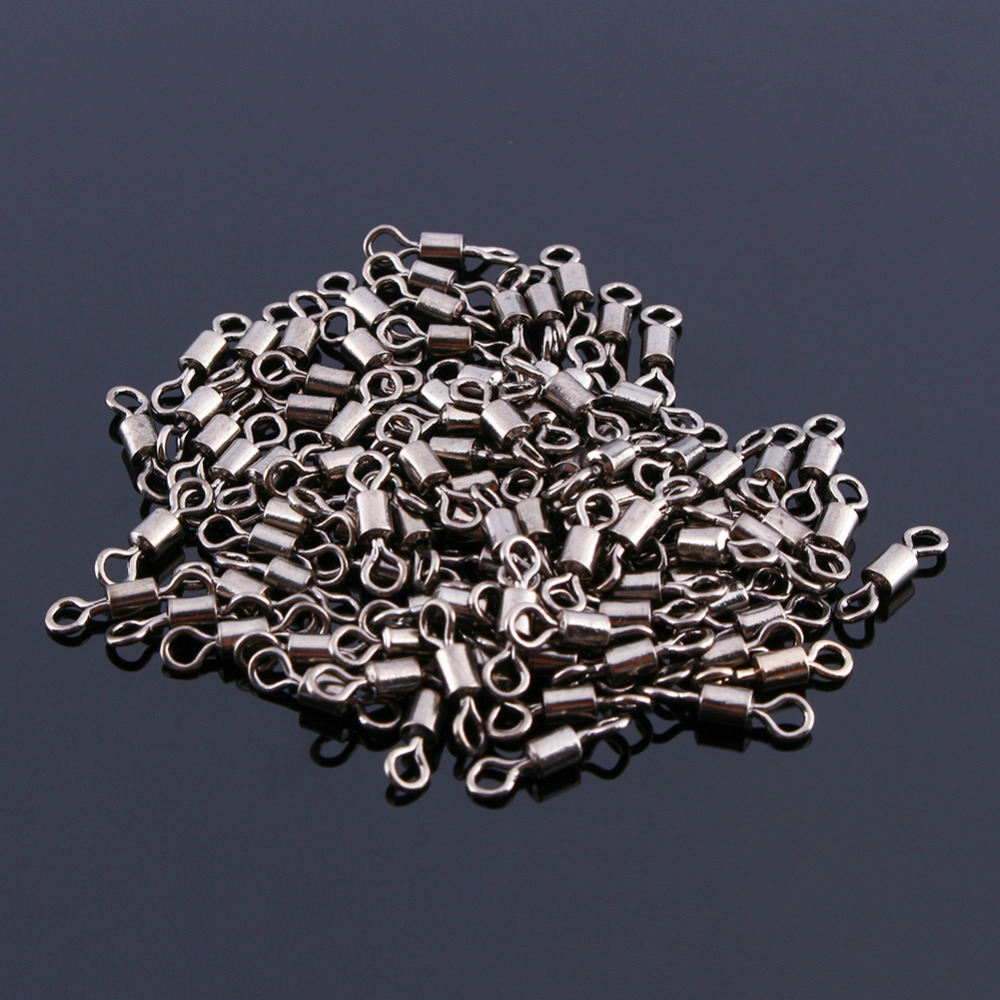 100 Pcs 12mm High Tensile Strength A shape Barrel Bearing Swivel Solid ...