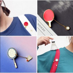 2016 New Woman Broches sport Badminton table tennis Brooch Lapel Pin Wedding Brooch collar Brooches For Women