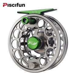 Piscifun Sword Fly Reel with CNC-machined Aluminium Material 3/4/5/6/7/8/9/10 WT Right Left Handed Fly Fishing Reel Gunmetal