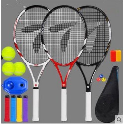 Single  beginner tennis racket Kit Genuine carbon one shot Professional Training